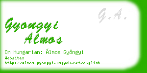 gyongyi almos business card