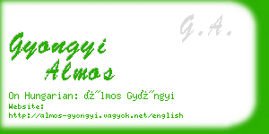 gyongyi almos business card